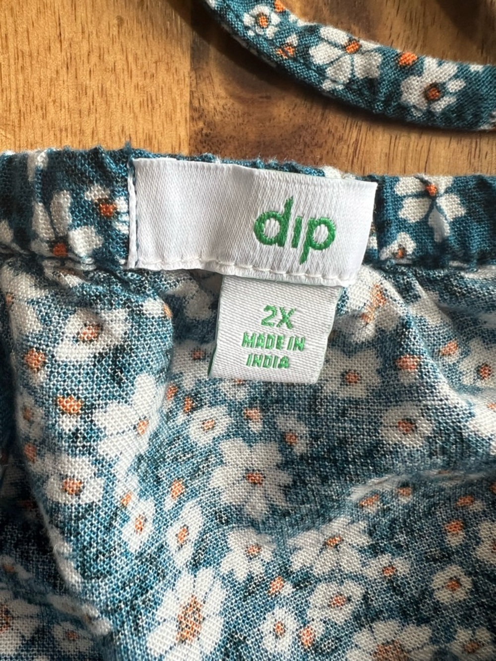 DIP Women’s 2X Blue Floral Tiered Sundress Boho Cottagecore - Picture 5 of 7